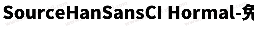 SourceHanSansCI Hormal字体转换